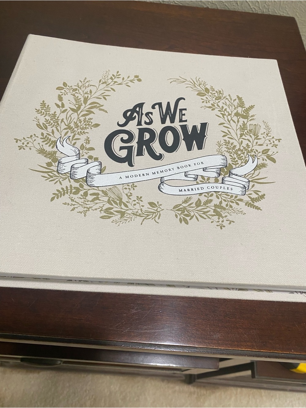 As We Grow Memory Book, A Modern Memory Book for Married Couples